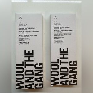 Wool and the Gang circular needles in maple wood x 2